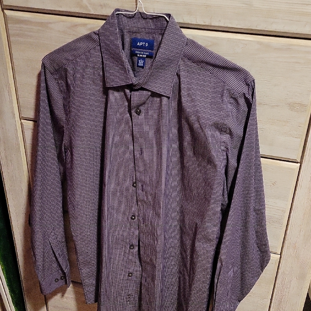 Apt. 9 Men's Dark Patterned Dress Shirt